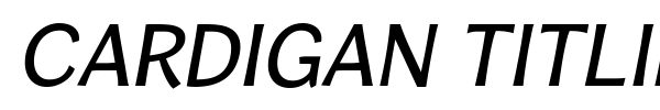 Cardigan Titling font preview